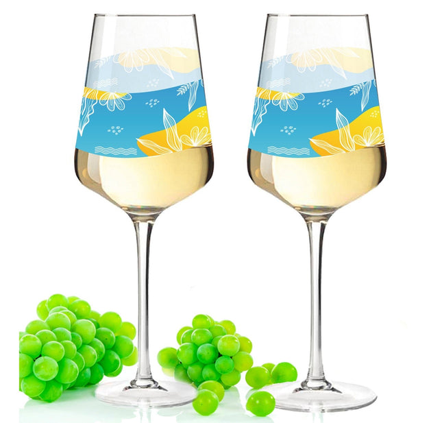 SEO. Leonardo Puccini Weingläser mit UV - Druck im Summerfeeling Design im Set - Linkreich