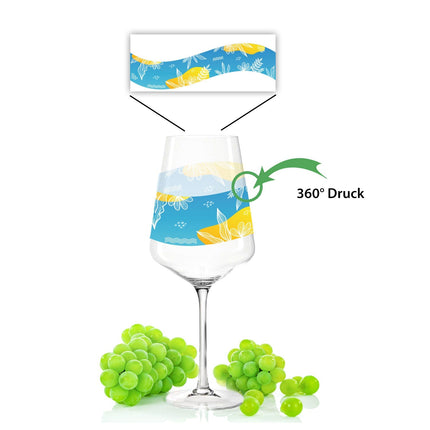 SEO. Leonardo Puccini Weingläser mit UV - Druck im Summerfeeling Design im Set - Linkreich