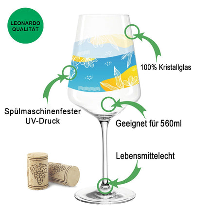 SEO. Leonardo Puccini Weingläser mit UV - Druck im Summerfeeling Design im Set - Linkreich