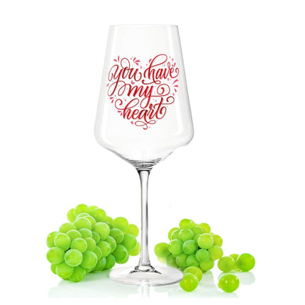 SEO. Leonardo Puccini Weingläser mit UV - Druck "You have my Heart" im Set - Puccini Linkreich