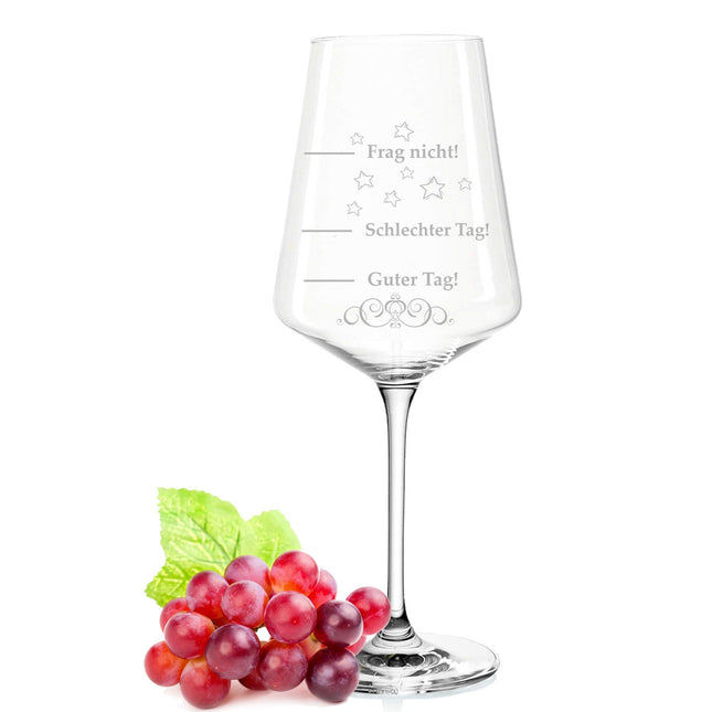 SEO. Leonardo Puccini Weinglas 750ml "Schlechter Tag, Guter Tag - Frag nicht!" - Linkreich