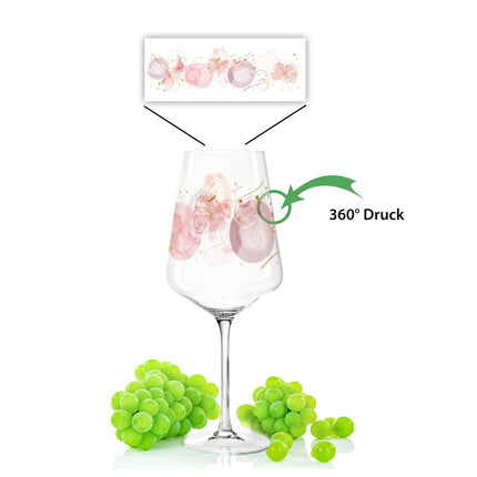 SEO. Leonardo Puccini Weinglas mit UV - Druck im Sommerblüten Design im Set - Sommerblüten V2 Linkreich