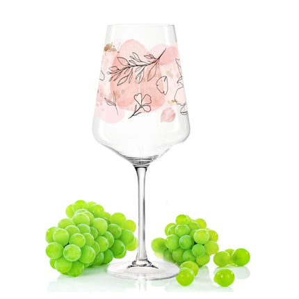 SEO. Leonardo Puccini Weinglas mit UV - Druck im Sommerblüten Design im Set - Sommerblüten Linkreich