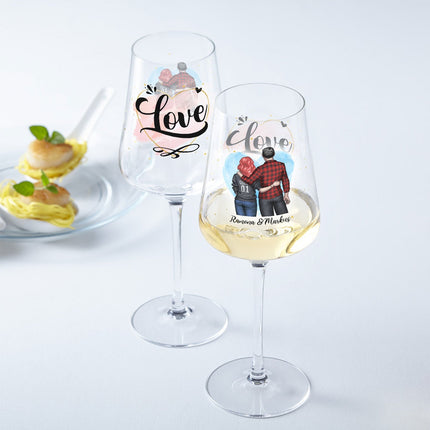 SEO. Leonardo Puccini Weinglas mit UV Druck - Pärchen Konfiguration - Puccini Set Linkreich