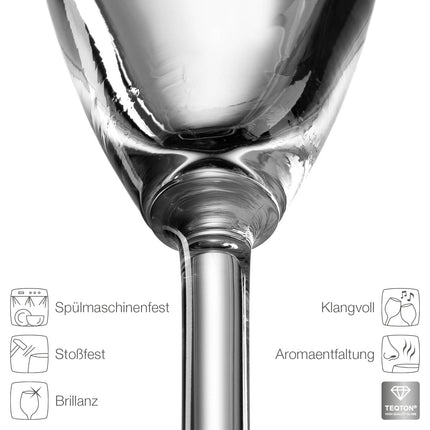 SEO. Leonardo Sektgläser mit Gravur "Perlenhochzeit - 30 Jahre" - + Holzkiste Linkreich