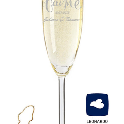 SEO. Leonardo Sektglas mit Gravur "Je t'aime" - Einzelglas Linkreich