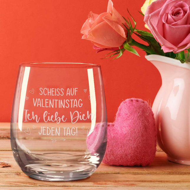 SEO. Leonardo Tivoli Teelicht mit Gravur - "Scheiss auf Valentinstag" - Linkreich