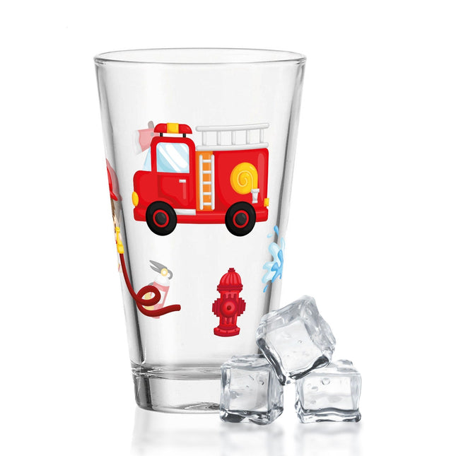 SEO. Leonardo Wasserglas mit UV - Druck "Feuerwehr" - Für Kinder im 360° Design - Linkreich