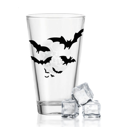 SEO. Leonardo Wasserglas mit UV - Druck "Fledermausschwarm" für Halloween - Linkreich