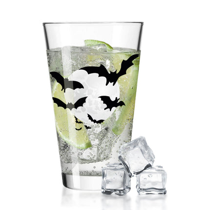 SEO. Leonardo Wasserglas mit UV - Druck "Fledermausschwarm" für Halloween - Linkreich