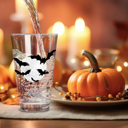 SEO. Leonardo Wasserglas mit UV - Druck "Fledermausschwarm" für Halloween - Linkreich