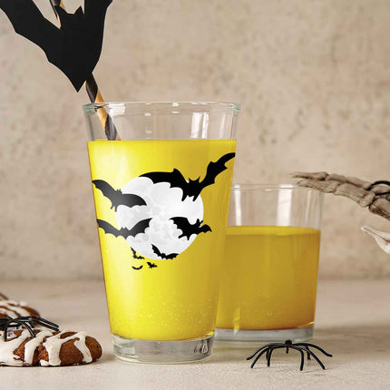 SEO. Leonardo Wasserglas mit UV - Druck "Fledermausschwarm" für Halloween - Linkreich