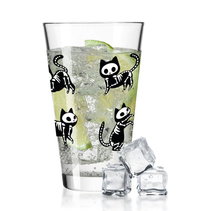 SEO. Leonardo Wasserglas mit UV - Druck "Gruselkatze" für Halloween - Linkreich