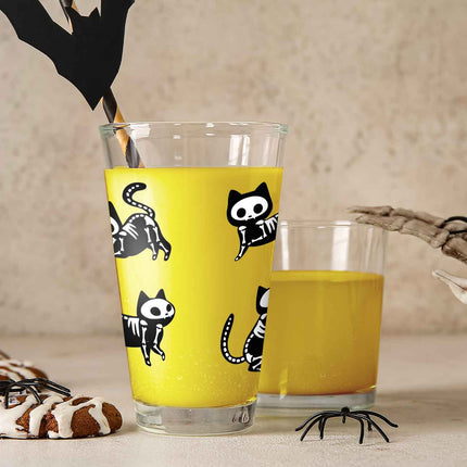 SEO. Leonardo Wasserglas mit UV - Druck "Gruselkatze" für Halloween - Linkreich