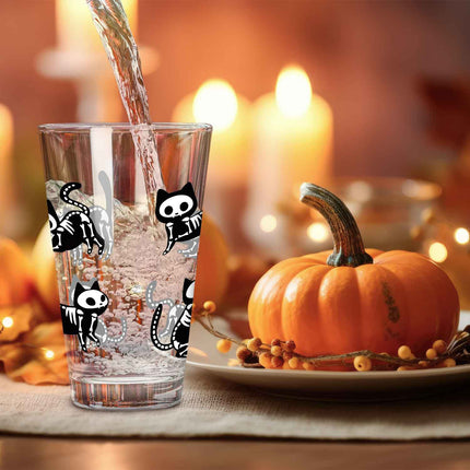 SEO. Leonardo Wasserglas mit UV - Druck "Gruselkatze" für Halloween - Linkreich