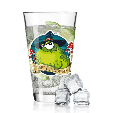 SEO. Leonardo Wasserglas mit UV - Druck "Happy Halloween Kröte" für Halloween - Linkreich