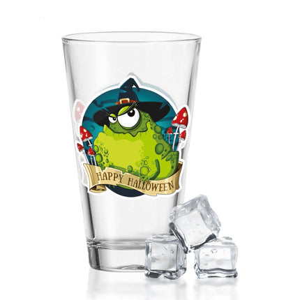 SEO. Leonardo Wasserglas mit UV - Druck "Happy Halloween Kröte" für Halloween - Linkreich