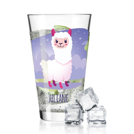 SEO. Leonardo Wasserglas mit UV - Druck im Lama Design - Linkreich