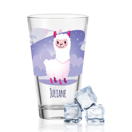 SEO. Leonardo Wasserglas mit UV - Druck im Lama Design - Linkreich