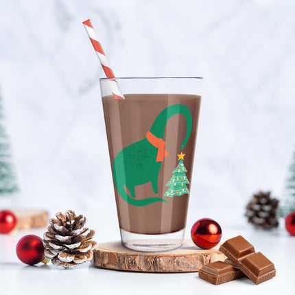 SEO. Leonardo Wasserglas mit UV - Druck im Santalanghals Design zu Weihnachten - Linkreich