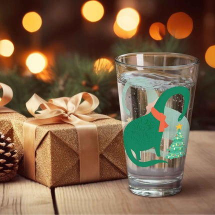 SEO. Leonardo Wasserglas mit UV - Druck im Santalanghals Design zu Weihnachten - Linkreich