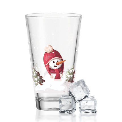 SEO. Leonardo Wasserglas mit UV - Druck im Schneemann Design zu Weihnachten - Linkreich