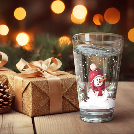 SEO. Leonardo Wasserglas mit UV - Druck im Schneemann Design zu Weihnachten - Linkreich