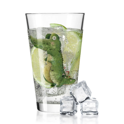 SEO. Leonardo Wasserglas mit UV - Druck "Krokodil" - Für Kinder - Linkreich