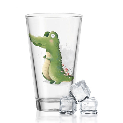 SEO. Leonardo Wasserglas mit UV - Druck "Krokodil" - Für Kinder - Linkreich