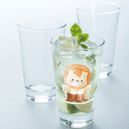 SEO. Leonardo Wasserglas mit UV - Druck "Löwe" - Für Kinder - Linkreich