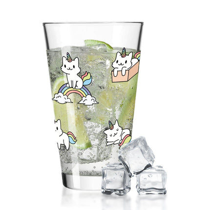 SEO. Leonardo Wasserglas mit UV - Druck "Magische Katze" - Linkreich