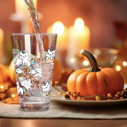 SEO. Leonardo Wasserglas mit UV - Druck "Magische Katze" - Linkreich