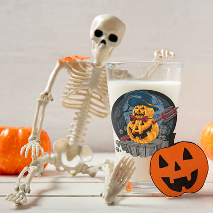 SEO. Leonardo Wasserglas mit UV - Druck "Pumpkin" für Halloween - Linkreich