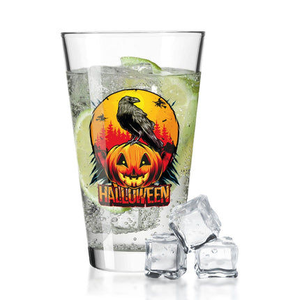 SEO. Leonardo Wasserglas mit UV - Druck "Rabe" für Halloween - Linkreich