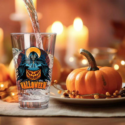 SEO. Leonardo Wasserglas mit UV - Druck "Reaper" für Halloween - Linkreich