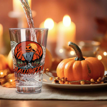 SEO. Leonardo Wasserglas mit UV - Druck "Vogelscheuche" für Halloween - Linkreich
