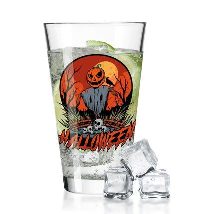 SEO. Leonardo Wasserglas mit UV - Druck "Vogelscheuche" für Halloween - Linkreich