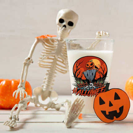 SEO. Leonardo Wasserglas mit UV - Druck "Vogelscheuche" für Halloween - Linkreich