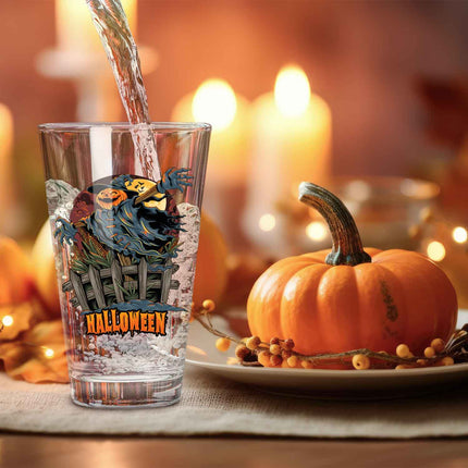SEO. Leonardo Wasserglas mit UV - Druck "Vogelscheuche V2" für Halloween - Linkreich