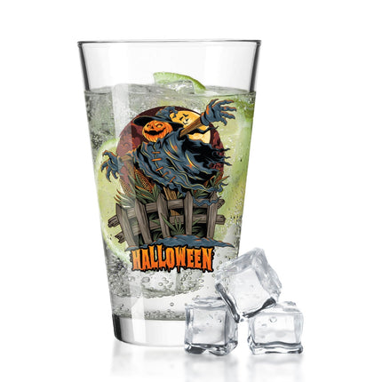 SEO. Leonardo Wasserglas mit UV - Druck "Vogelscheuche V2" für Halloween - Linkreich
