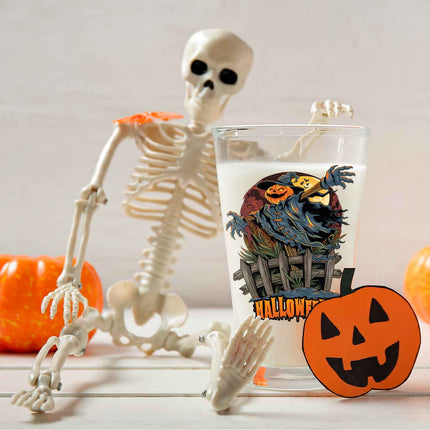 SEO. Leonardo Wasserglas mit UV - Druck "Vogelscheuche V2" für Halloween - Linkreich