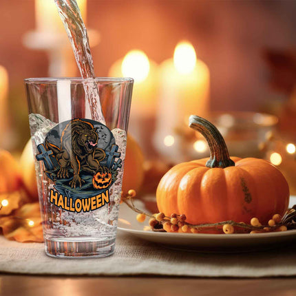 SEO. Leonardo Wasserglas mit UV - Druck "Werwolf" für Halloween - Linkreich