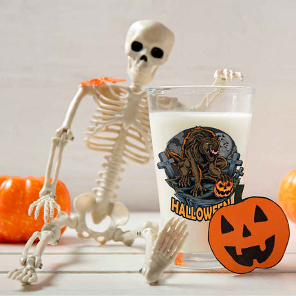 SEO. Leonardo Wasserglas mit UV - Druck "Werwolf" für Halloween - Linkreich