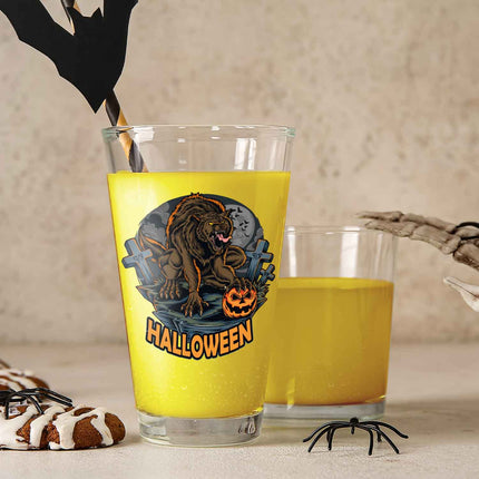 SEO. Leonardo Wasserglas mit UV - Druck "Werwolf" für Halloween - Linkreich