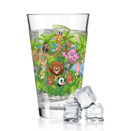 SEO. Leonardo Wasserglas mit UV - Druck "Wilde Tiere" - Für Kinder - Linkreich