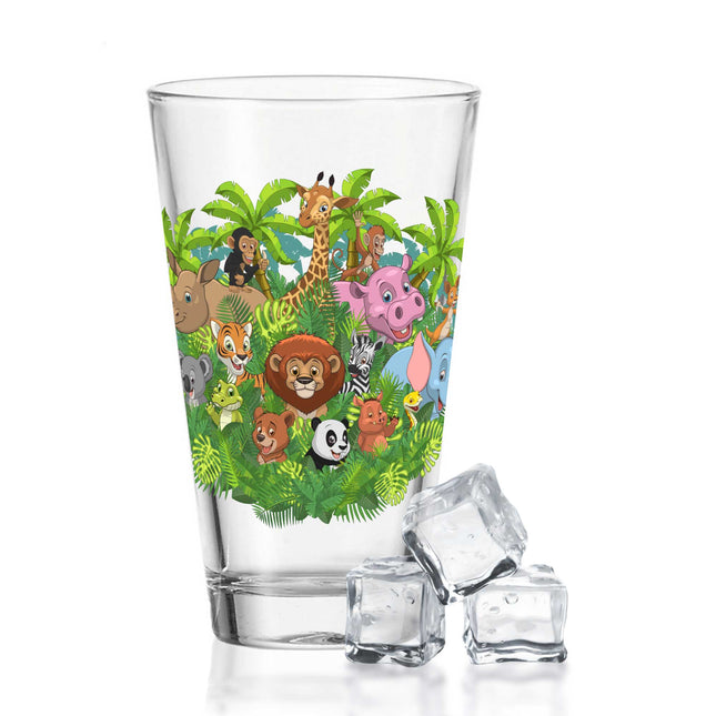 SEO. Leonardo Wasserglas mit UV - Druck "Wilde Tiere" - Für Kinder - Linkreich
