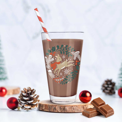 SEO. Leonardo Wasserglas mit UV - Druck - Winterreh Motiv - zu Weihnachten - Linkreich