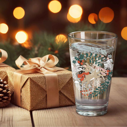 SEO. Leonardo Wasserglas mit UV - Druck - Winterreh Motiv - zu Weihnachten - Linkreich