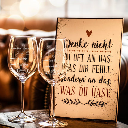 SEO. Leonardo Weingläser "Good Day Bad Day Don't Even Ask" im Set - Linkreich