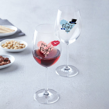 SEO. Leonardo Weingläser Mr Right & Mrs Always Right mit UV - Druck im Set - Puccini Linkreich